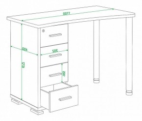 Стол письменный Домино СКМ-50 в Нижнекамске - nizhnekamsk.mebel24.online | фото 6