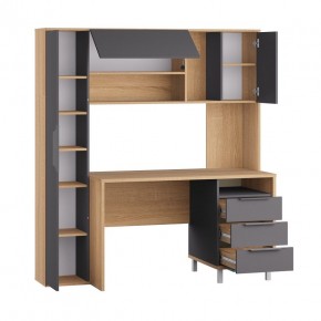 Стол рабочий 12.95 N Комфорт (Дуб сонома, Темно - серый U2601) в Нижнекамске - nizhnekamsk.mebel24.online | фото 2