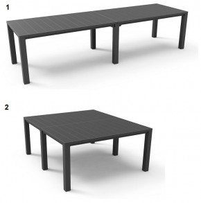 Стол раскладной Джули (Julie Double table 2 configurations) Графит в Нижнекамске - nizhnekamsk.mebel24.online | фото