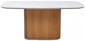 Стол TAMPA 180 цвет БЕЛЫЙ МРАМОР M326, керамика / Каркас OAK, ®DISAUR в Нижнекамске - nizhnekamsk.mebel24.online | фото 9