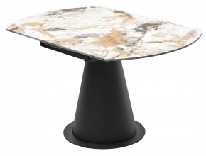 Стол TERAMO 135 GLOSS GRAND JADE SOLID CERAMIC, керамика, поворотн.механизм / Черный каркас, ®DISAUR в Нижнекамске - nizhnekamsk.mebel24.online | фото 11