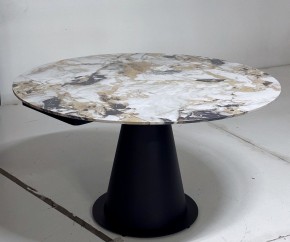 Стол TERAMO 135 GLOSS GRAND JADE SOLID CERAMIC, керамика, поворотн.механизм / Черный каркас, ®DISAUR в Нижнекамске - nizhnekamsk.mebel24.online | фото 5