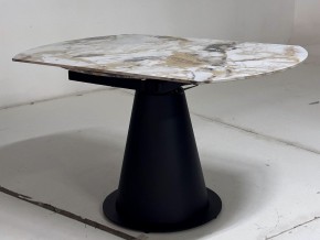 Стол TERAMO 135 GLOSS GRAND JADE SOLID CERAMIC, керамика, поворотн.механизм / Черный каркас, ®DISAUR в Нижнекамске - nizhnekamsk.mebel24.online | фото 9