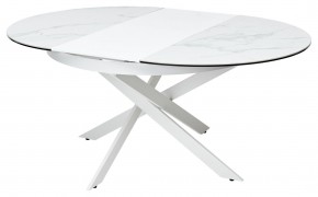 Стол TRENTO 120 HIGH GLOSS STATUARIO Белый мрамор глянцевый, керамика/ белый каркас, ®DISAUR в Нижнекамске - nizhnekamsk.mebel24.online | фото 7