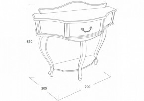 Стол туалетный Джульетта в Нижнекамске - nizhnekamsk.mebel24.online | фото 2