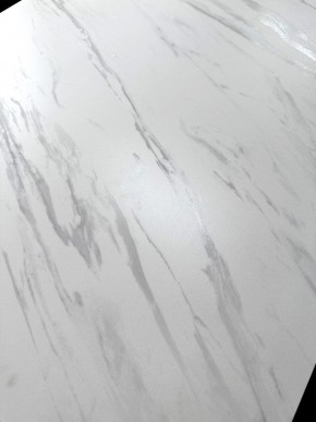 Стол VASTO 180 MARBLES KL-99 Белый мрамор матовый, итальянская керамика/ черный каркас, ®DISAUR в Нижнекамске - nizhnekamsk.mebel24.online | фото 3