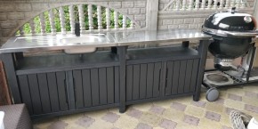 Столик для барбекю 415 Л (Unity Chef 415 L) графит в Нижнекамске - nizhnekamsk.mebel24.online | фото 1