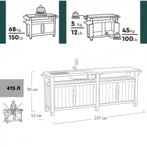 Столик для барбекю 415 Л (Unity Chef 415 L) графит в Нижнекамске - nizhnekamsk.mebel24.online | фото 2