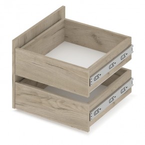 СТОУН С41 Шкаф 4-х створчатый с ящиками (серый дуб/белый) в Нижнекамске - nizhnekamsk.mebel24.online | фото 5