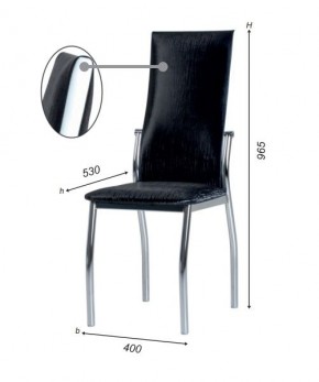 Стул Пекин А1.10-05 со вставкой (двухцветный) (Стандарт) хром/кожзам (4 шт.) в Нижнекамске - nizhnekamsk.mebel24.online | фото 3
