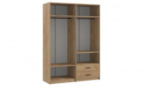 СВЕТЛАНА LOFT Шкаф 4 двери с зеркалом (дуб золотой) в Нижнекамске - nizhnekamsk.mebel24.online | фото 2