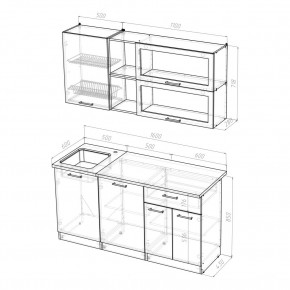 ТАТЬЯНА Кухонный гарнитур Стандарт (1600 мм ) в Нижнекамске - nizhnekamsk.mebel24.online | фото 2