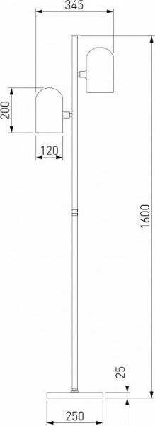 Торшер Eurosvet Bambola 01164/2 латунь в Нижнекамске - nizhnekamsk.mebel24.online | фото 2