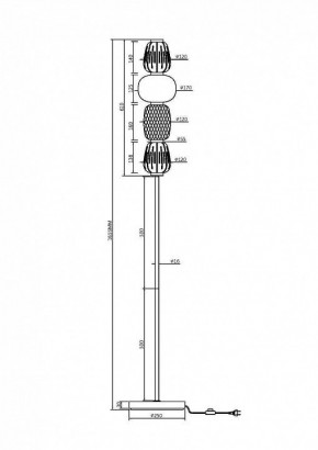 Торшер Maytoni Pattern MOD267FL-L32CH3K в Нижнекамске - nizhnekamsk.mebel24.online | фото 2