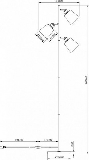 Торшер Moderli Floor V3050-3F в Нижнекамске - nizhnekamsk.mebel24.online | фото 3