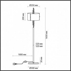 Торшер Odeon Light Margaret 4895/3F в Нижнекамске - nizhnekamsk.mebel24.online | фото 5