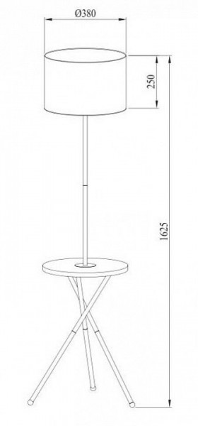 Торшер с полкой Arte Lamp Combo A2070PN-1BK в Нижнекамске - nizhnekamsk.mebel24.online | фото 2