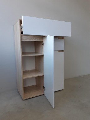 ТРИО Спальный гарнитур (модульный) сонома/белый в Нижнекамске - nizhnekamsk.mebel24.online | фото 10