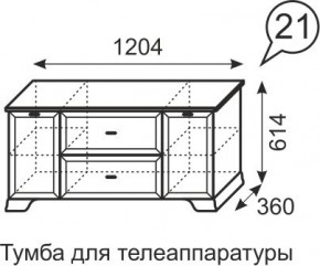 Тумба для телеаппаратуры Венеция 21 бодега в Нижнекамске - nizhnekamsk.mebel24.online | фото 3