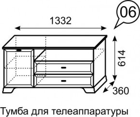 Тумба для телеаппаратуры Венеция 6 бодега в Нижнекамске - nizhnekamsk.mebel24.online | фото 3