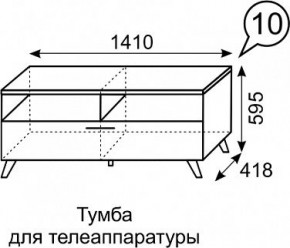 Тумба для ТВ София 10 в Нижнекамске - nizhnekamsk.mebel24.online | фото 3