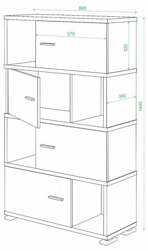 Тумба комбинированная Домино нельсон СБ-30/4 в Нижнекамске - nizhnekamsk.mebel24.online | фото 2