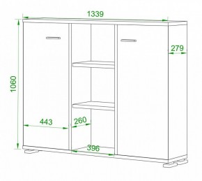 Тумба комбинированная Домино ПУ-60-3 в Нижнекамске - nizhnekamsk.mebel24.online | фото 2