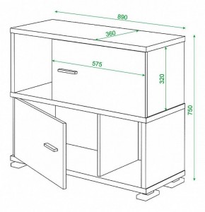 Тумба комбинированная Домино СБ-30/2 в Нижнекамске - nizhnekamsk.mebel24.online | фото 3