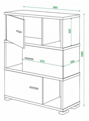 Тумба комбинированная Домино СБ-30/3 в Нижнекамске - nizhnekamsk.mebel24.online | фото 3