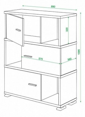 Тумба комбинированная Домино СБ-30/3 в Нижнекамске - nizhnekamsk.mebel24.online | фото 3