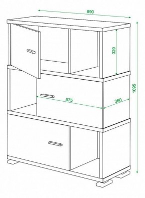 Тумба комбинированная Домино СБ-30/3 в Нижнекамске - nizhnekamsk.mebel24.online | фото 2