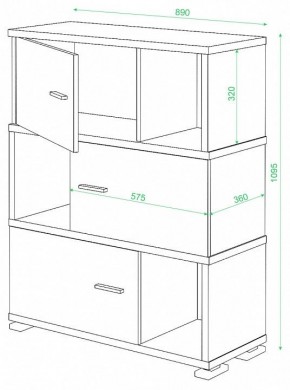 Тумба комбинированная Домино СБ-30/3 в Нижнекамске - nizhnekamsk.mebel24.online | фото 3