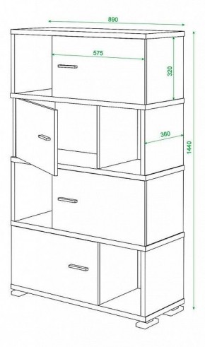 Тумба комбинированная Домино СБ-30/4 в Нижнекамске - nizhnekamsk.mebel24.online | фото 3