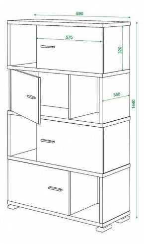 Тумба комбинированная Домино СБ-30/4 в Нижнекамске - nizhnekamsk.mebel24.online | фото 3