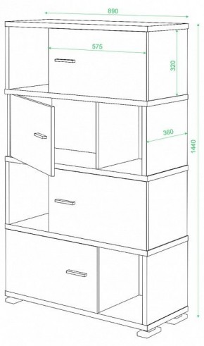 Тумба комбинированная Домино СБ-30/4 в Нижнекамске - nizhnekamsk.mebel24.online | фото 3