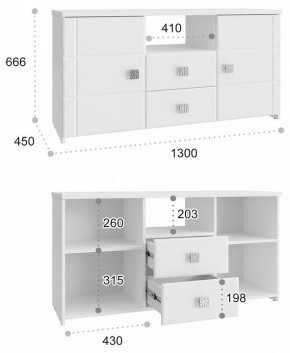 Тумба комбинированная Изабель ИЗ-53К в Нижнекамске - nizhnekamsk.mebel24.online | фото 3