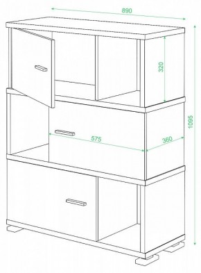 Тумба комбинированная СБ-30/3 в Нижнекамске - nizhnekamsk.mebel24.online | фото 2