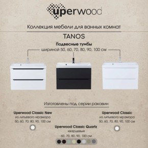 Тумба под раковину Uperwood Tanos 50 см, подвесная, белая/графит в Нижнекамске - nizhnekamsk.mebel24.online | фото 10