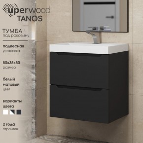 Тумба под раковину Uperwood Tanos 50 см, подвесная, черная матовая в Нижнекамске - nizhnekamsk.mebel24.online | фото 4