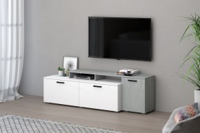 Тумба под ТВ Эльза (Бетонный Камень/Белый) в Нижнекамске - nizhnekamsk.mebel24.online | фото 1