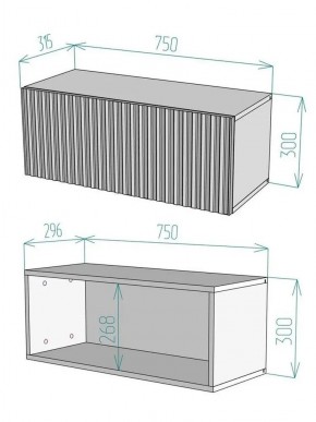 Тумба подвесная под ТВ LINES MTV1-MA 750 Белый глянец (Белый-M 10.1.1) в Нижнекамске - nizhnekamsk.mebel24.online | фото 2