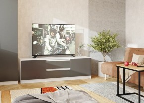 Тумба ТВ большая Парус (Белый/Графит) в Нижнекамске - nizhnekamsk.mebel24.online | фото 2