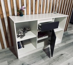 Тумба ТВ малая Парус (Белый/Графит) в Нижнекамске - nizhnekamsk.mebel24.online | фото 2