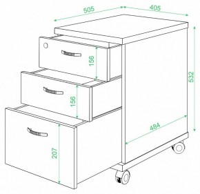 Тумбочка Домино ТС-2 в Нижнекамске - nizhnekamsk.mebel24.online | фото 2