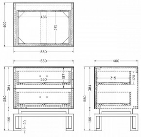 Тумбочка KFG085-NI в Нижнекамске - nizhnekamsk.mebel24.online | фото 5