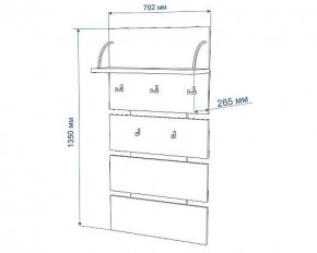 Вешалка Нобиле Веш-70 в Нижнекамске - nizhnekamsk.mebel24.online | фото 2