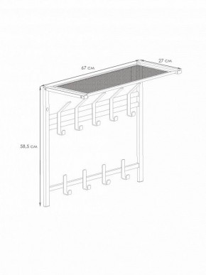 Вешалка-полка Торонто 22 в Нижнекамске - nizhnekamsk.mebel24.online | фото 2