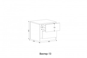 ВИНТЕР - 13 Тумба прикроватная в Нижнекамске - nizhnekamsk.mebel24.online | фото 2