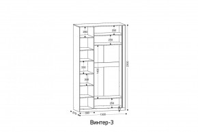 ВИНТЕР 3 Шкаф 3-х створчатый в Нижнекамске - nizhnekamsk.mebel24.online | фото 2